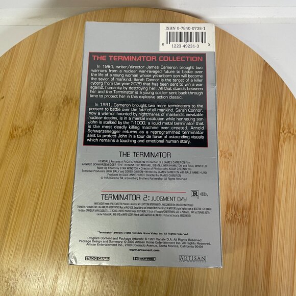 The Terminator Collection VHS 1995 2-Tape Box Set New Factory Sealed - Picture 3 of 4